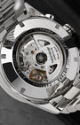 Sapphire display case back showing the automatic Calibre 16 movement and rotor on TAG Heuer Carrera Chronograph CV2A10.BA0796