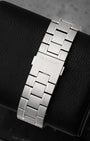 Stainless steel bracelet with folding deployment clasp and push-buttons for TAG Heuer Carrera Calibre 16 CV2A10.BA0796