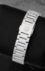 Fine-brushed and polished stainless steel H-link bracelet with folding clasp on TAG Heuer Carrera WAR211A