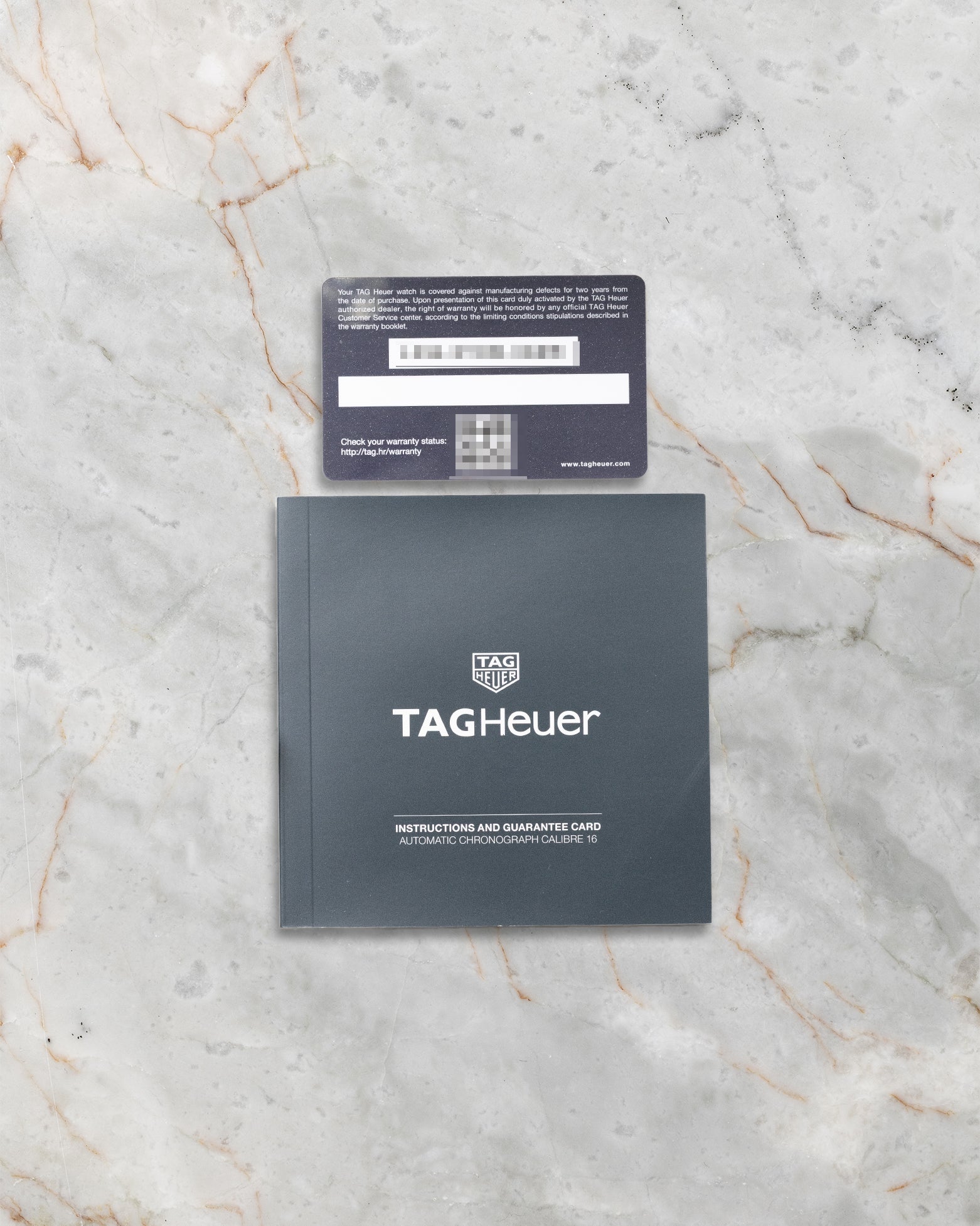 Original TAG Heuer international warranty card included with pre-owned Formula 1 Calibre 16 CAZ2012.BA0970