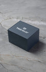 Dark blue TAG Heuer luxury watch presentation box on display