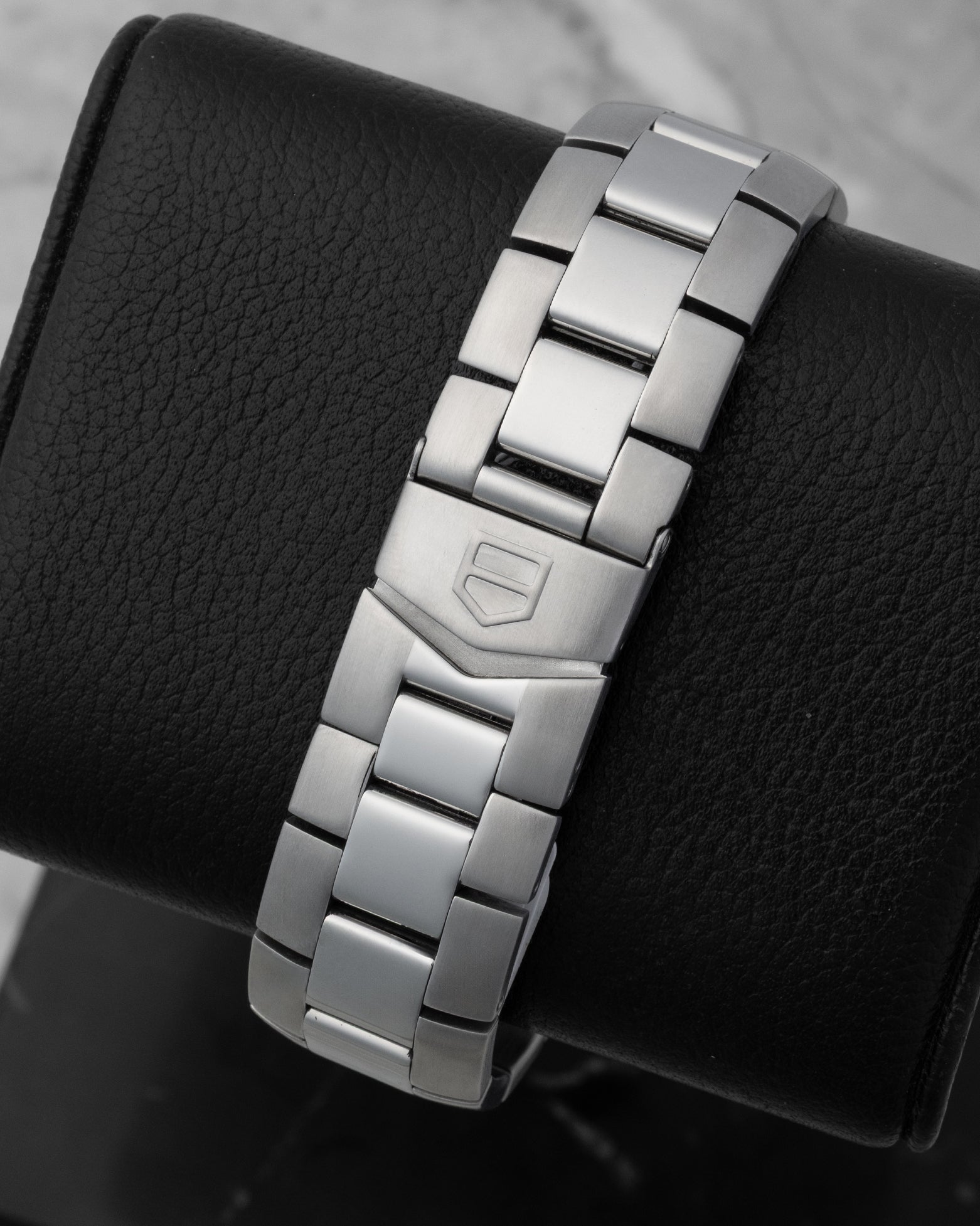 TAG Heuer Kirium signature integrated stainless steel watch link bracelet and folding clasp with safety lock