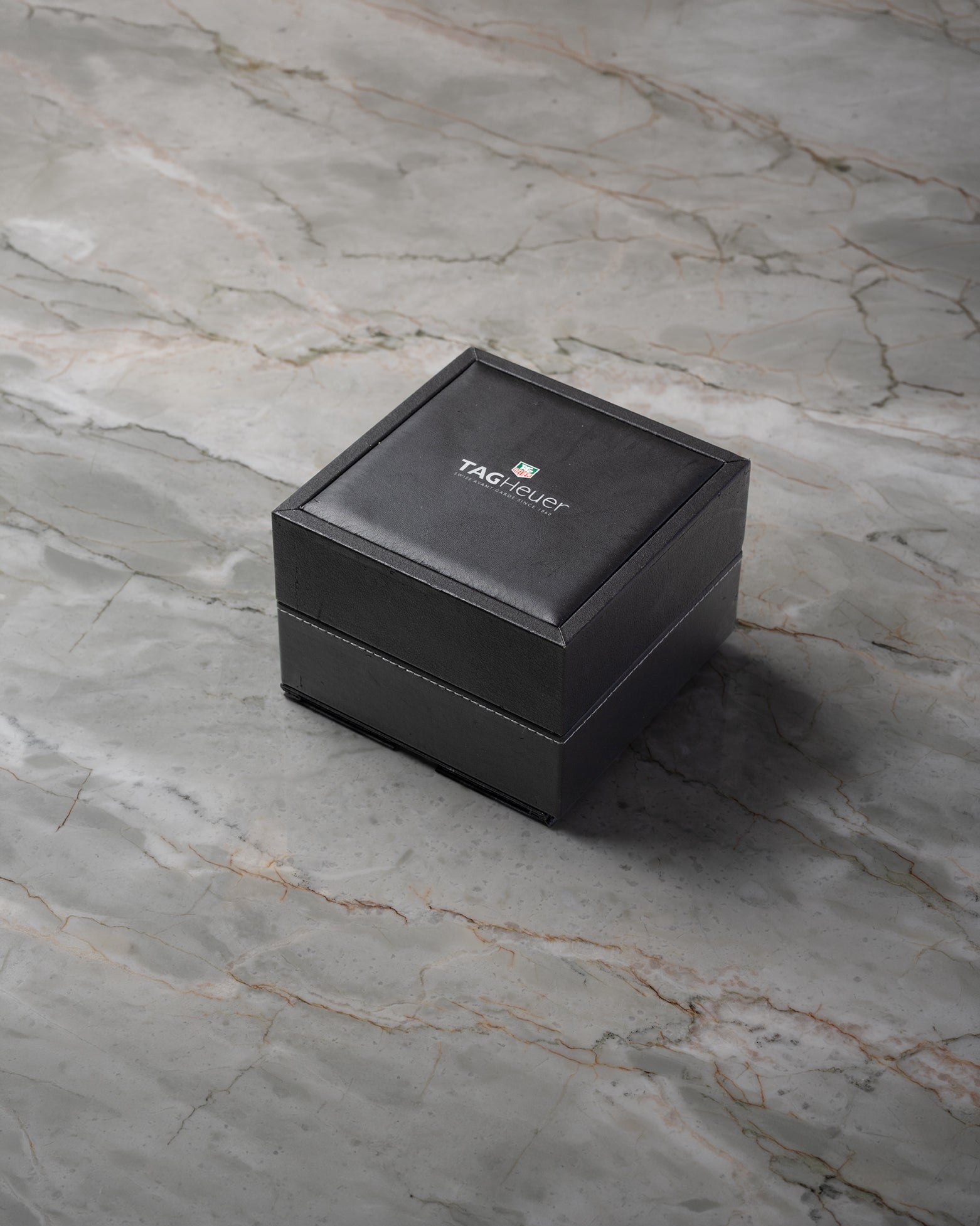 Original TAG Heuer black presentation box available at Noah's Fine Watches & Jewelry in Dallas, TX