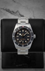 Tudor Black Bay 41mm dive watch with a black bezel, model M79230N, on display at Noah's Fine Watches & Jewelry in Dallas