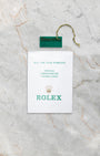 Official vintage white Rolex international guarantee booklet folder and translation documentation paperwork