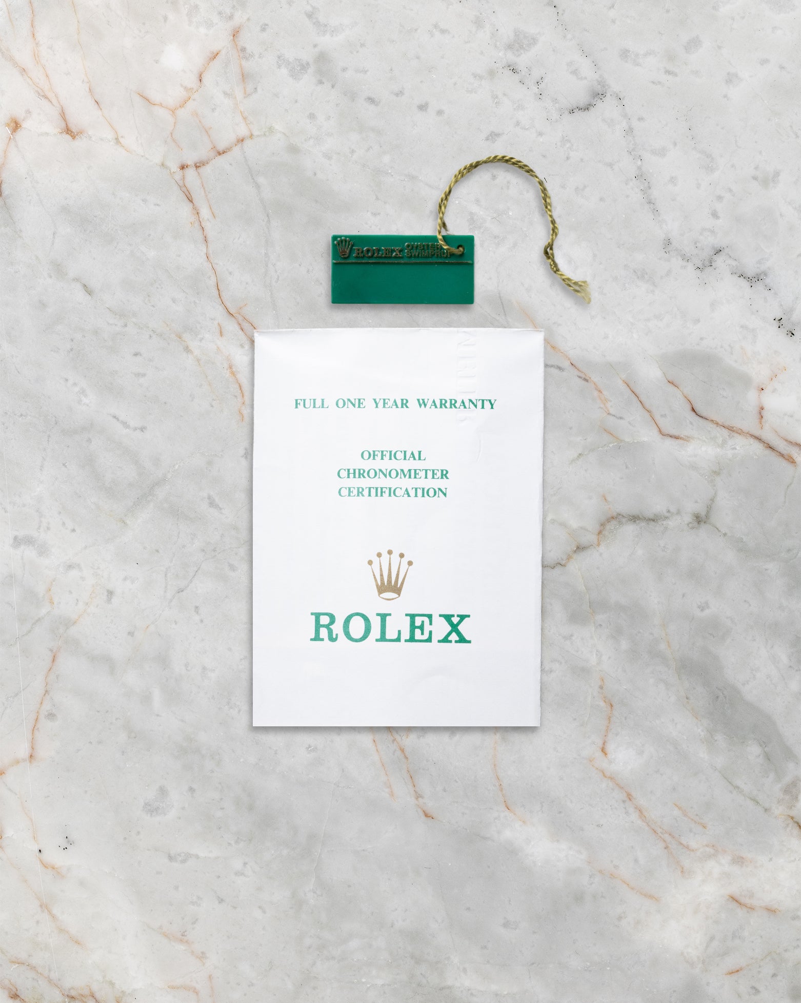 Official vintage white Rolex international guarantee booklet folder and translation documentation paperwork