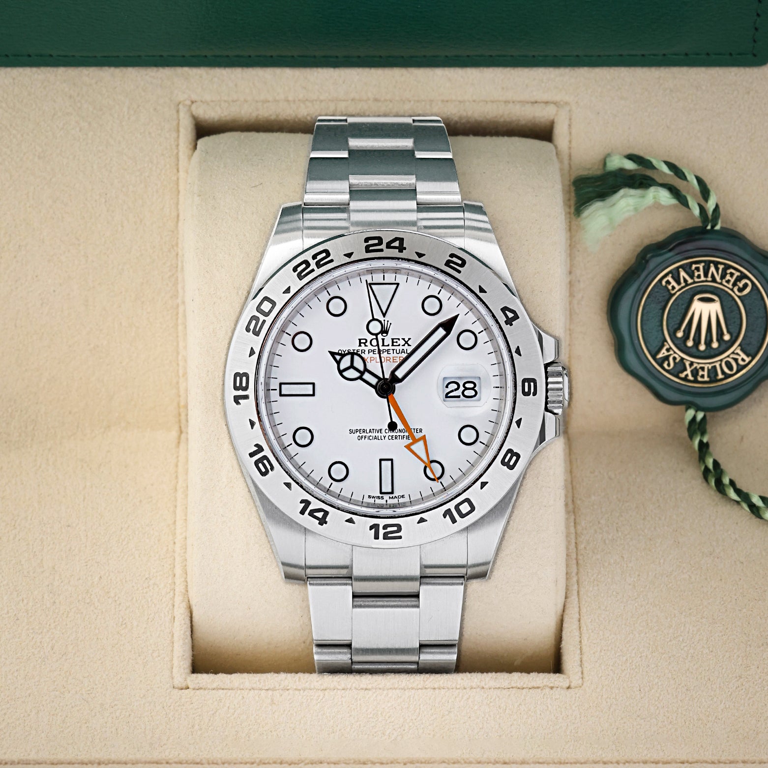 Polar white Rolex Explorer II 216570 2019 | Noah's Fine Watches & Jewelry Dallas
